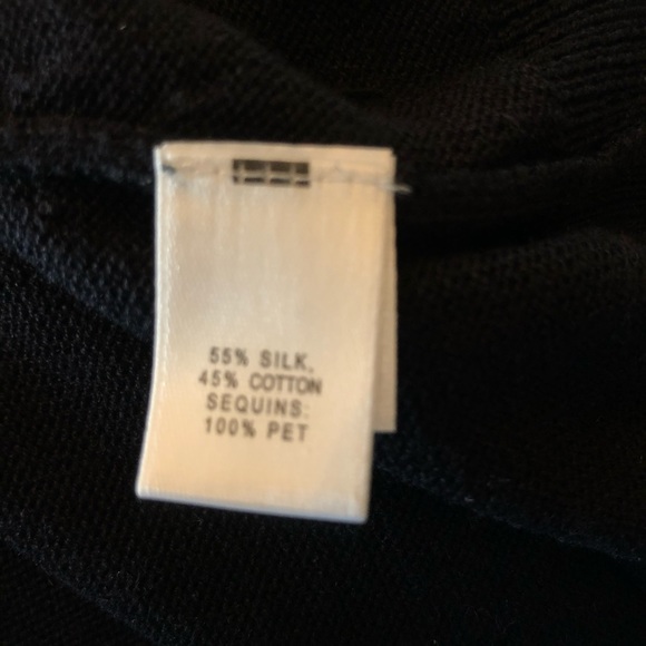 St. John Silk Knit Sequin Blue Cardigan (M) - Picture 6 of 8